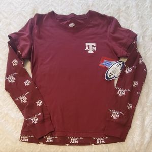 New Texas A&M College Layered Tee Junior's Large